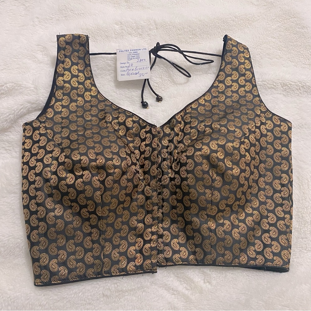Gold and Black Blouse